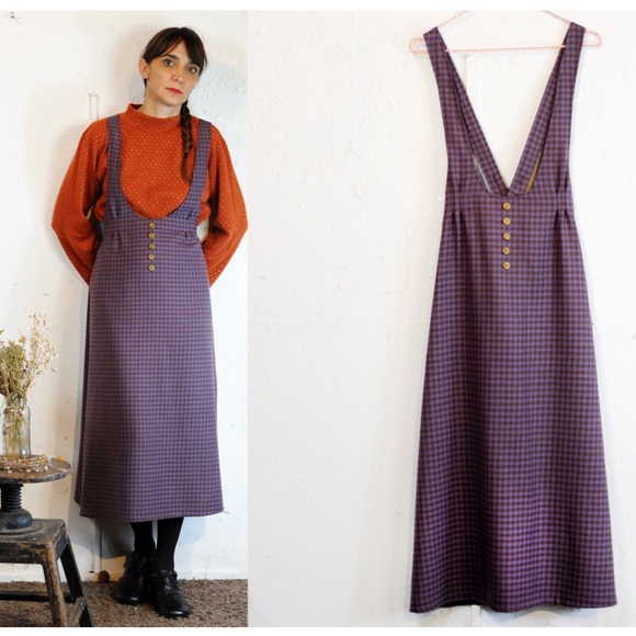 Vintage denim pinafore dress - Picture 11 of 12